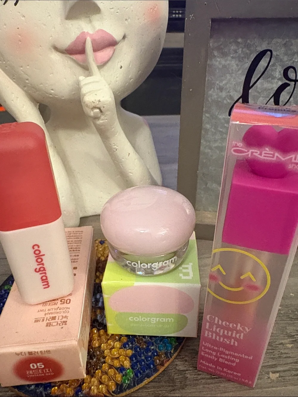 Colorgram & Creme Shop Bundle NIB Lip Tint & Balm & Cream Blush/Cheek Set $12